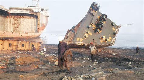 Gujarat Shipbreaking Business At Alang Sees 12 Dip The Indian Express