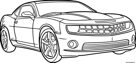 Coloriage Voiture Camaro Garcon Dessin Garcon à imprimer