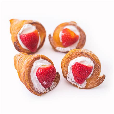 Strawberries and Cream Croissant Cone Paris Délice