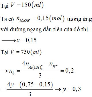 Cho T T Dung D Ch Hcl M V O Dung D Ch Ch A X Mol Naoh V Y Mol