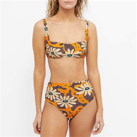 Nanushka Women S Bente High Rise Bikini Bottoms In Arte Povera Floral