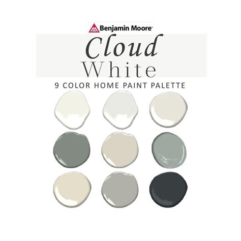 Cloud White Paint Color Palette Benjamin Moore Oc Cloud White