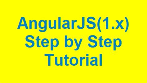 Learn AngularJS 1 X Step By Step Questpond