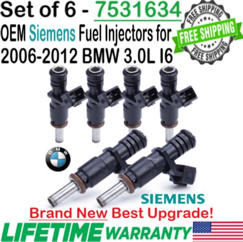 OEM Siemens New 6Pcs Best Upgrade Fuel Injectors For 2006 2007 BMW