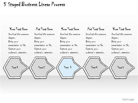 2502 Business Ppt Diagram 5 Staged Business Linear Process Powerpoint