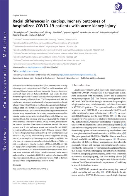 Pdf Racial Differences In Cardiopulmonary Outcomes Of Hospitalized