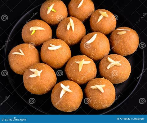 Indian Sweet Besan Ladoo Stock Image Image Of Festivals 77198643