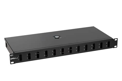 1u Fiber Optic Patch Panel 12xsc Duplex Black