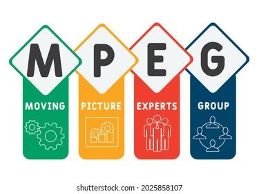 Mpeg Moving Picture Experts Group Acronym Stock Vector Royalty Free