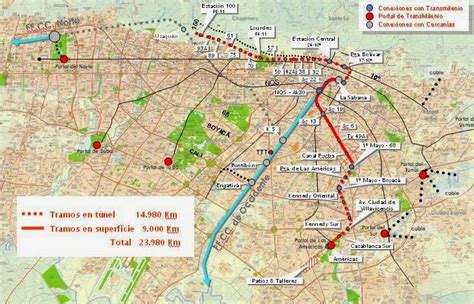 Un Metro Para Bogota Mapa Del Trazado Del Metro De Bogota