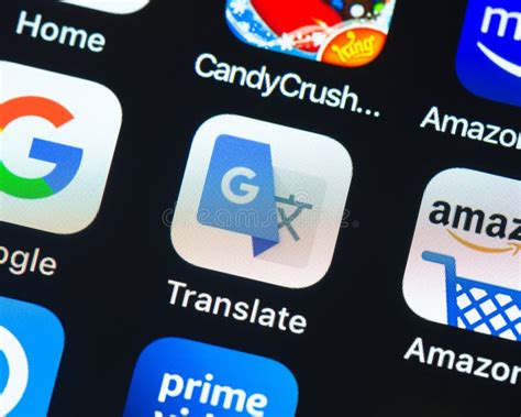 Google Translate App Icon on Apple IPhone Screen Editorial Photo ...