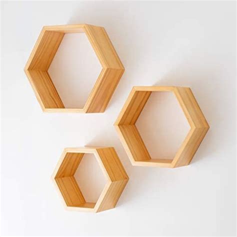 Jual Rak Dinding Hexagonal Kayu Natural Pcs Kg Muat Lebih Hemat