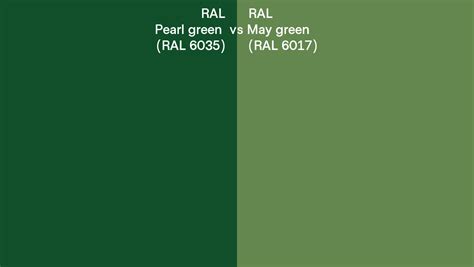 Ral Pearl Green Vs May Green Side By Side Comparison