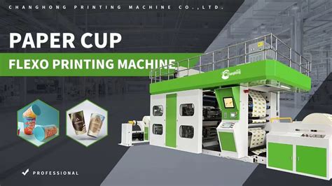 4 Color Ci Flexo Printing Machine For Paper Cup Youtube