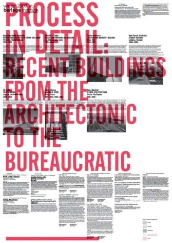 Berlage Institute Process In Detail Poster Trend List Documenting