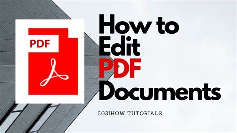 HOW To Edit PDF Documents YouTube