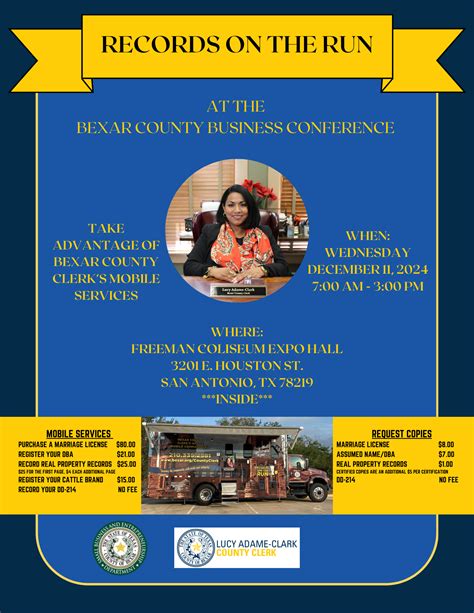 Calendar • Bexar County Clerk's Mobile Satellite Office will