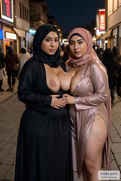 IMake Porn Fat Busty Milf Huge Boobs Wearing Colored Hijab Flashing