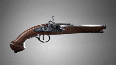 18th Flintlock Pistol Model TurboSquid 1488699