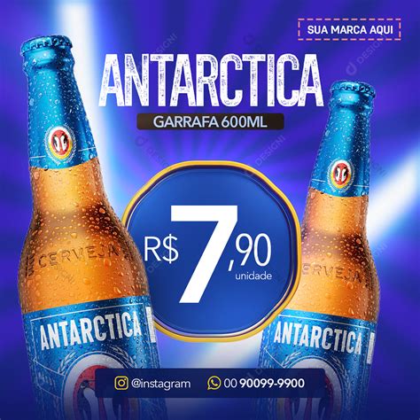 Antarctica Cerveja Social Media PSD Editável Photoshop download Designi