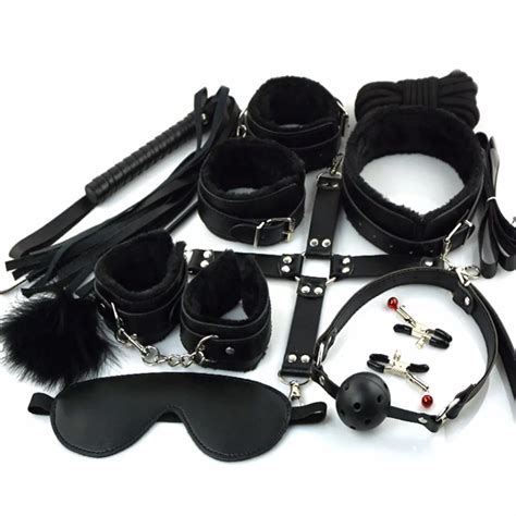 Pcs Set Sexy Lingerie Pu Leather Bdsm Sex Bondage Restraints Set