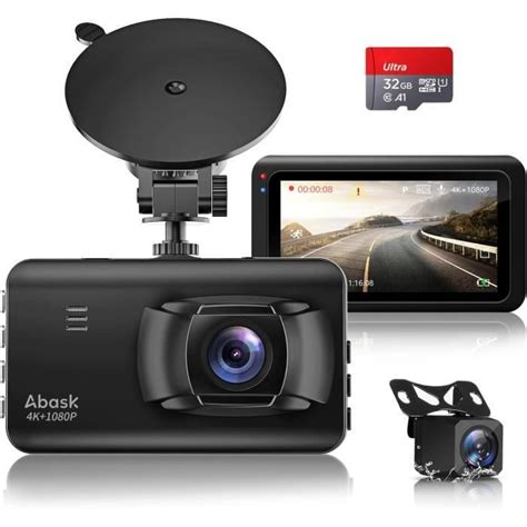 Dashcam Voiture Avant Arrière 4K 2160P 1080P Caméra Voiture avec