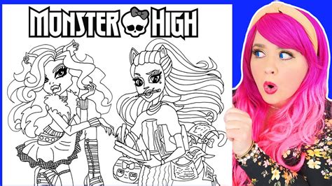 Coloring Monster High Clawdeen Wolf Catrine Demew Coloring Pages