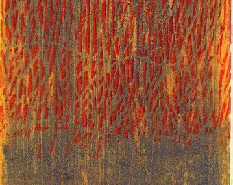 Items Similar To Color Woodcut Print Of A Naked Man In The Clouds The Star On Etsy