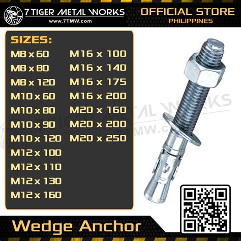 Wedge Anchor 16mm Expansion Bolt Concrete Anchor Bolt Mechanical