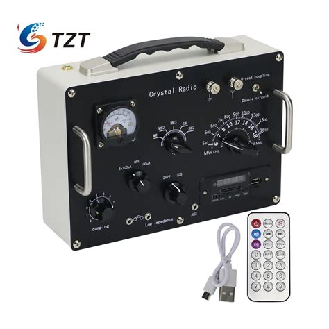 TZT High Quality Crystal Radio Medium Wave And Shortwave Retro Crystal