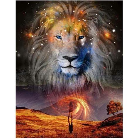 5d Diamond Painting Star Lion And Man Paint With Diamonds Art Crystal