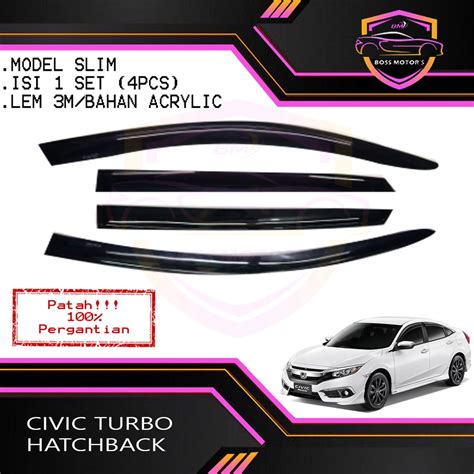 Jual Talang Air Mobil Honda Civic Turbo Hatchback THN 2016 2021 Model