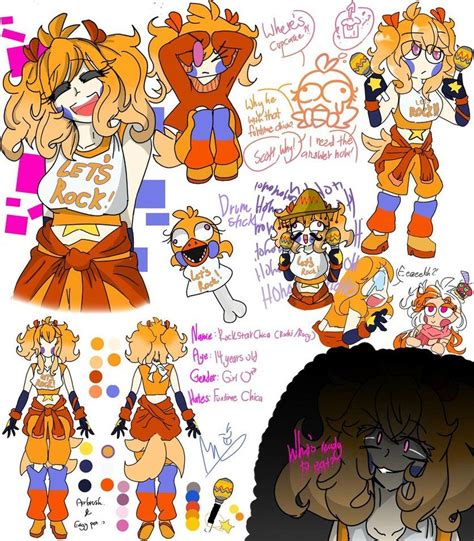 Rockstar Chica Reference Sheet Ffps By On Deviantart Fnaf