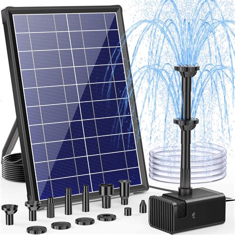 Biling 8W Teichpumpe Solar mit Akku Solar Springbrunnen für Außen