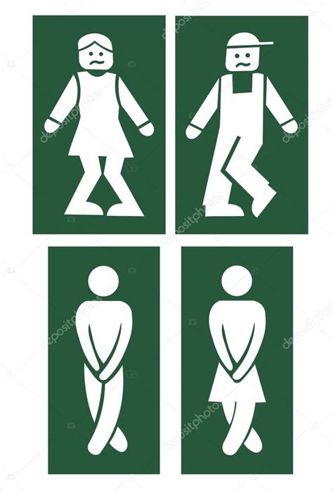 Toilet signs - vector — Stock Vector © a_elmo #55732491