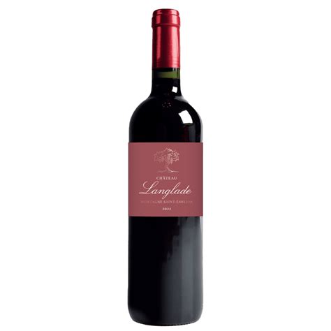 Château Langlade 2022 A O P Montagne Saint Émilion Vin Rouge