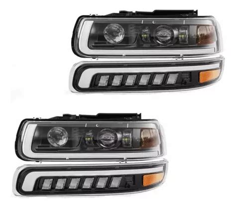 Faros Chevrolet Cheyenne Silverado Suburban Tahoe Full Led Cuotas Sin