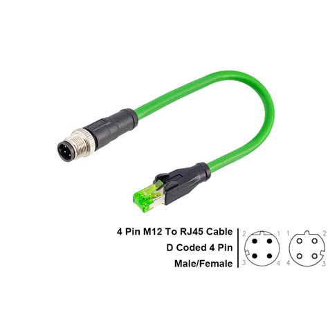 M12 Ethernet Connector-Ethernet Cable-M12 To RJ45 Cable-Adapter-X Coded-D Coded