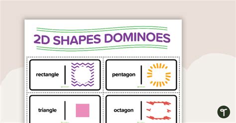 2D Shapes Dominoes Teach Starter