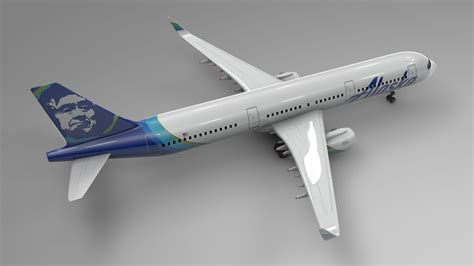 Airbus A321 Neo Alaska Airlines L294 3D Model 95 C4d Unknown Free3D