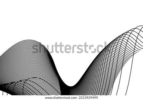 Wave Black Line On White Background Stock Vector (Royalty Free ...