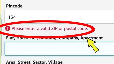 Amazon Fix Please Enter A Valid Zip Or Postal Code Address Problem