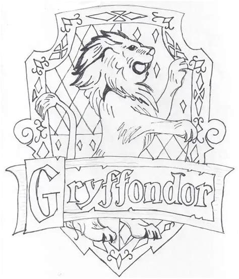 Coloriage Logo Gryffondor T L Charger Et Imprimer Gratuit Sur