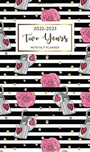 2022 2023 Pocket Planner Beautiful Floral 2 Year Monthly Calendar 2022 2023 January 2022