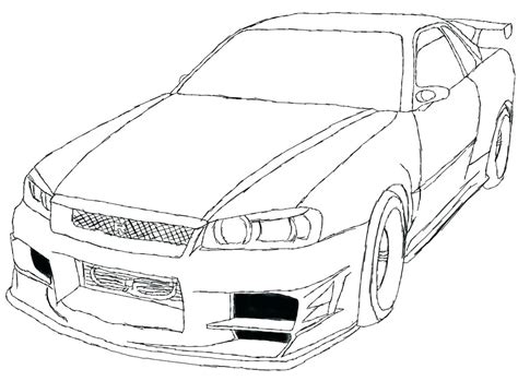 Nissan Gtr Coloring Pages Coloring Pages