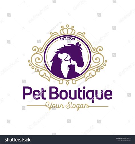 Pet Boutique Logo Design Vector Template Stock Vector Royalty Free