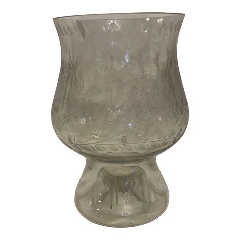 Late 19th Century Cut Glass Hurricane Candleholder Chairish