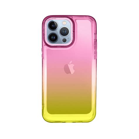 Capa iPhone 14 Pro Max Space Degradê Rosa Amarelo Copertini