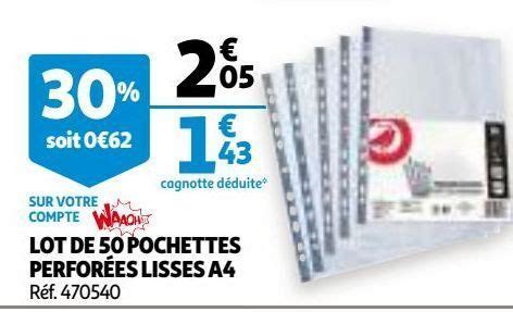 Promo Lot De Pochettes Perfor Es Lisses A Chez Auchan