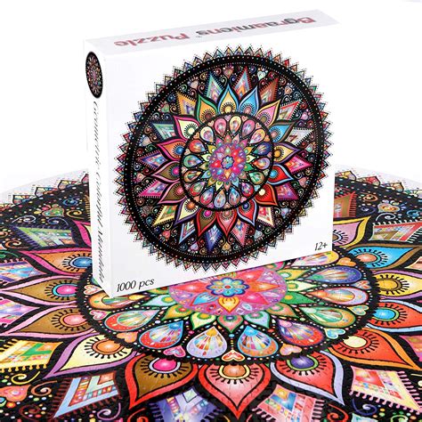 Buy Bgraamiens Puzzle Geometric Colorful Mandala Pieces Creative